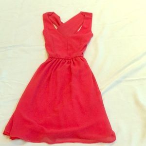 Coral pink dress